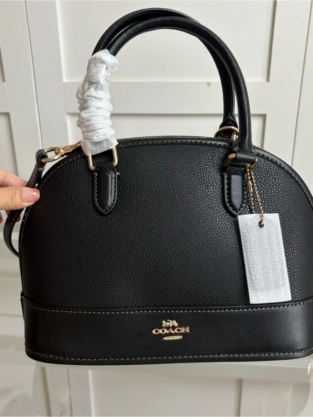 Coach Black Dome Satchel Handbag